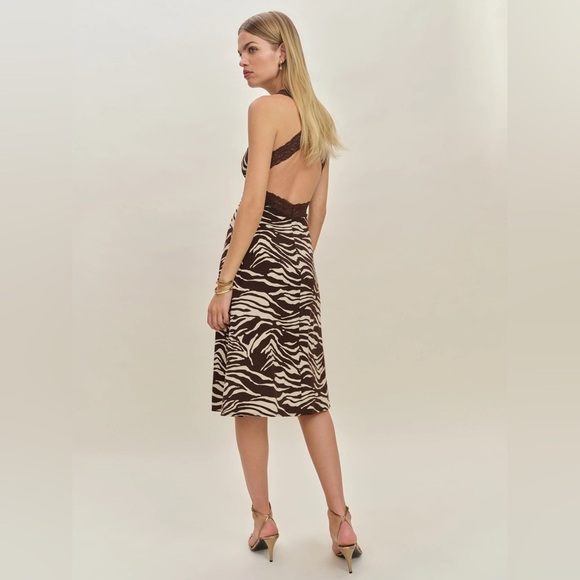 REFORMATION NWT Devon Lee Carlson London Knit Dress in Stampede XS - Picture 2 of 7